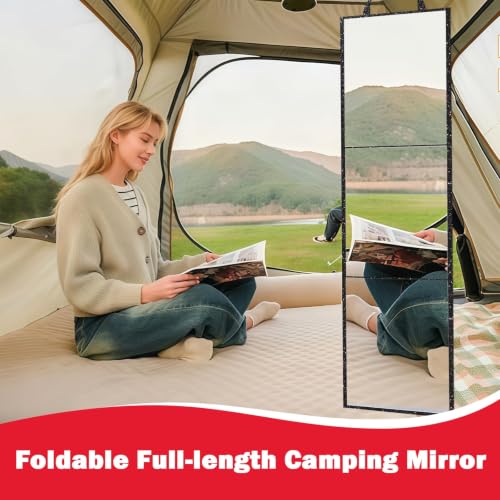 Foldable Full Length Mirror Tri-Fold Acrylic Portable