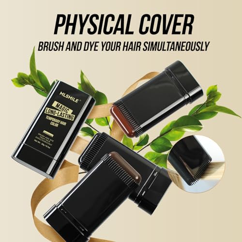 Root Touch Up Hair Color Stick with Comb - Waterproof Gray Coverage