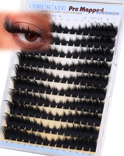 CORUSCATE Mega Volume Lash Clusters - Pre-Mapped Spikes 10-20mm