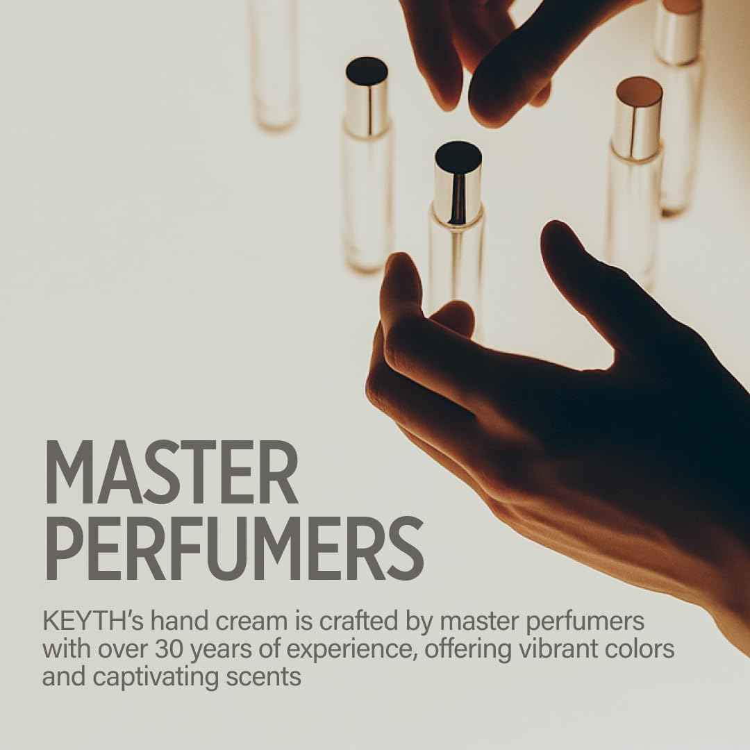 KEYTH PERFUMED HAND CREAM #EPIC FLEUR (70ML, 2.36 FL.OZ.) / Rich Scent, Provides Glow and Moisture, Refreshing Finish, Amber&Woody&Floral, Lily Flower Extract Ceramide NP