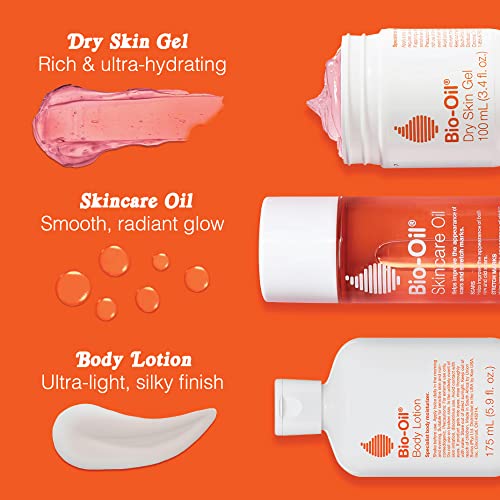 Bio-Oil Dry Skin Gel, Face and Body Moisturizer, Fast Absorbing Hydration, with Soothing Emollients and Vitamin B3, Non-Comedogenic, 1.7 oz