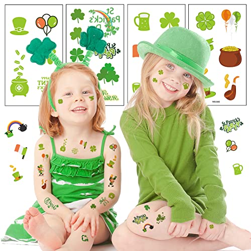 St Patrick's Day Temporary Tattoos, 20 Sheet Set