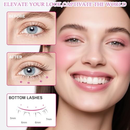 Cat Eye Bottom Lash Clusters - DIY Extensions with Clear Band