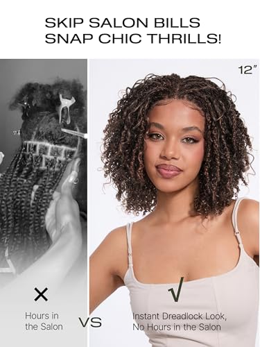 Frodio 12" Micro Twist Curly Lace Frontal Wig - Pre-Styled