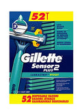 Gillette Sensor2 Plus Disposable Razor Pack of 52 Men’s Razors