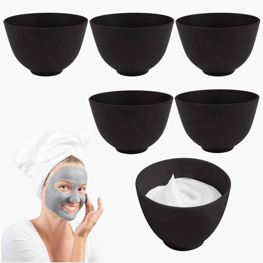 Rowcay 6 Piece Silicone Mixing Bowl Set, 3.93-Inch Microwaveable Silicone Bowls, Facial Bowls for Aestheticians, for Facial Masks, Mud Masks and Other Skin Care Products