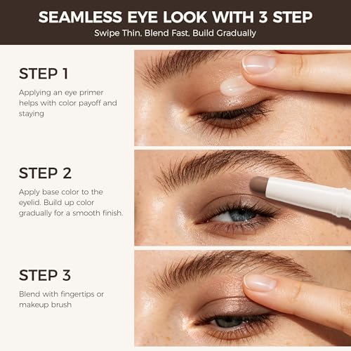 Exmiloo Dual-Ended Cream Eyeshadow Stick Set - 4 Shades