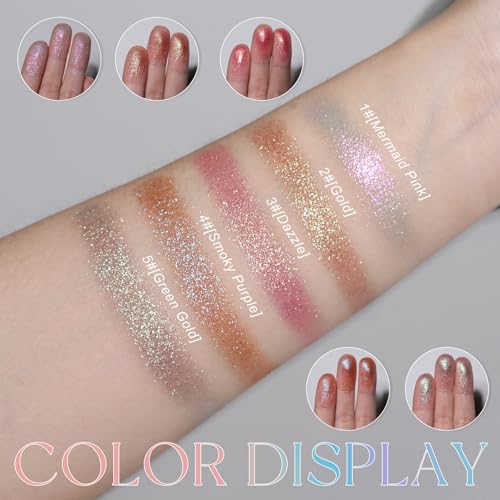 Mermaid Pink Holographic Glitter Eyeshadow Palette
