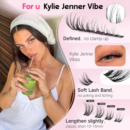 Goddvenus D Curl Plush Lash Clusters - Natural Wispy Extensions