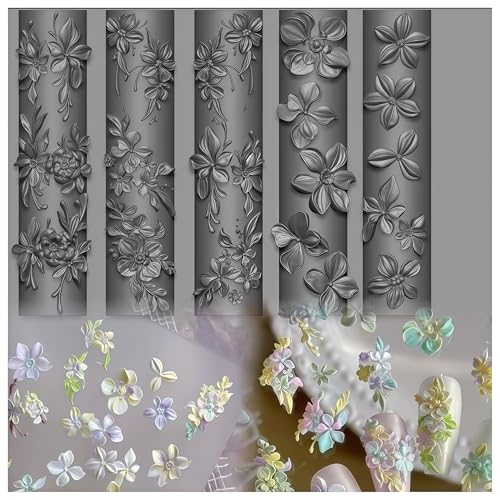 3D Flower Silicone Nail Mold for Nail Art & DIY Accessories
