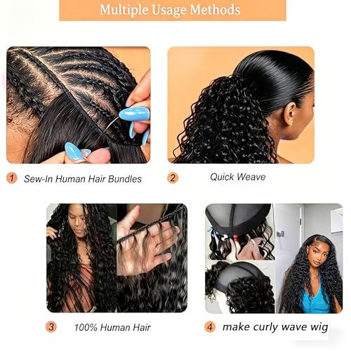 Burmese Curly Human Hair Bundles 10" 3C4A 100% Virgin