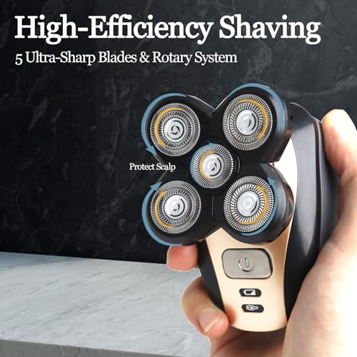 4-Pack Pro 5 Replacement Blade Refills for Freebirds Bald Head Shavers, Shaver Replacement Head for a Close and Smooth Shaving Experience