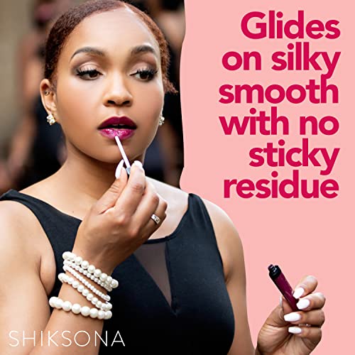 ShikSona High Shine Lip Gloss | Hydrating, Vegan, High Pigment, Non-Sticky Lipgloss in a Timeless, Universal Color | Executive Eye Candy (Plum)