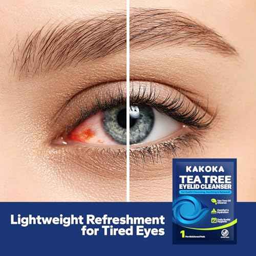 Eyelid Wipes (36 Count), with Natural Tea Tree Oil, Individually Wrapped Eyelid Cleaning Wipes for Stye Eye Treatment, Gently Cleanse Soothe and Remove Impurities, Eyelid Cleanser for Daily Use