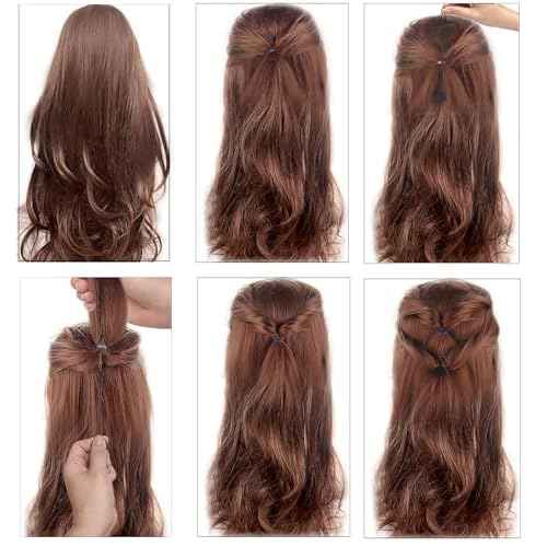 16PCS Quick Topsy Tail Hair Beader Kit ? Automatic Bead Loading Tool, Braiding Loop Threader, Ponytail Maker for Girls Kids Hair Styling and Plait Accessories (black)