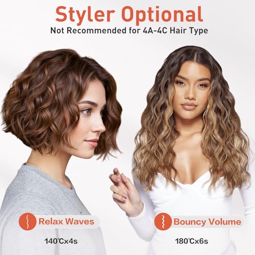 TANSHINE 1.25 Inch Dual Barrel Curling Iron for Beach Waves
