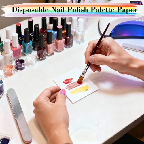 100 Sheets Disposable Nail Polish Palette Paper 3x3 in
