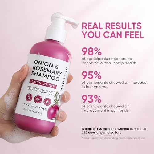 Svvimer Onion Rosemary Biotin Shampoo for Hair Growth, 13.5 Oz