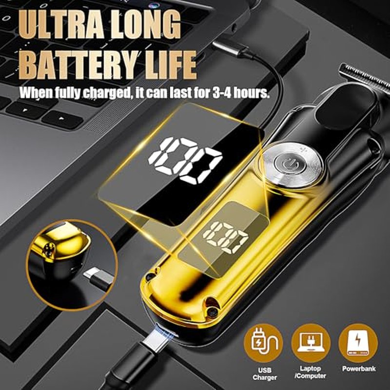 6-in-1 Waterproof Hair Clipper & Beard Trimmer Kit for Men