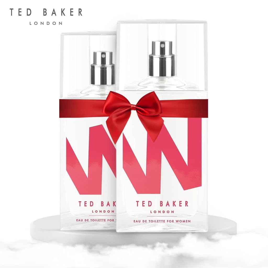 Ted Baker W EDT Duo Pack, Gentle and Sophisticated Fragrance, Fig Leaf, White Peony and African Violet Top Notes with Pink Orchid, Cassis and Raspberry Middle Notes, 2 x 2.54 fl oz