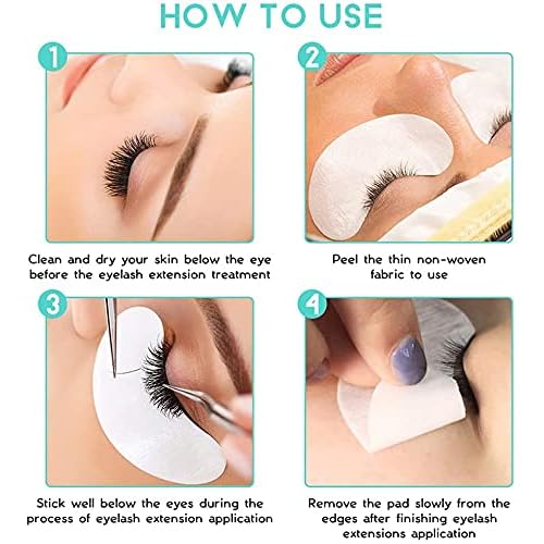Eyelash Extension Gel Pads Kit - Lint Free False Eyelash Lash Extension Makeup Eye Gel Pads (200Pack)