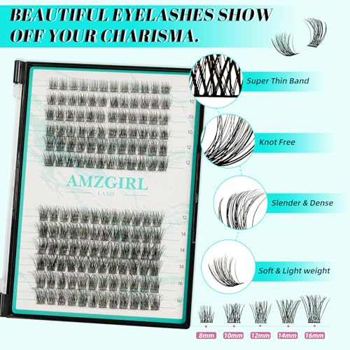Lash Clusters kit Daybreak Lash Extension Kit with Lash Bond & Seal Lash Remover and Lash Applicator for Diy Lash Extension Kit at Home(D-Mix8-16mm kit,Daybreak-v09)
