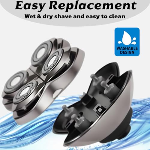 PRO 4 Head Replacement Blade Compatible with Pitbull Shaver Replacement Blade,Rotary 4 Blades Compatible with Skull Pitbull Gold/Silver/Platinum PRO,Blades Fit for Butterfly Kiss Head Shavers,1Pack.