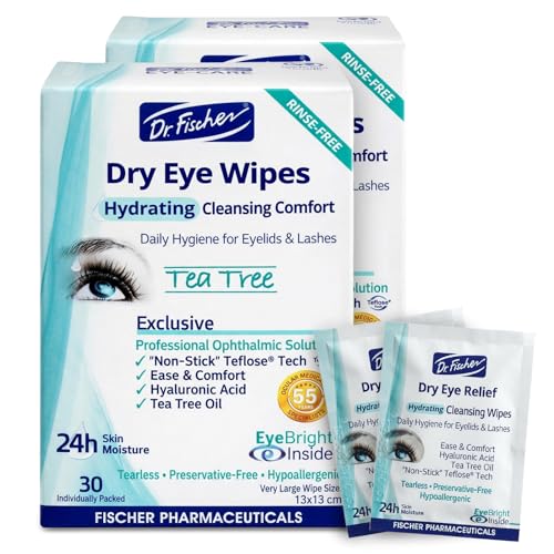 Dr. Fischer Dry Eye Wipes - Gentle Hydrating Cleansing (60 Count)
