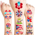 96 Puerto Rico Temporary Tattoos - Flag & Island Designs