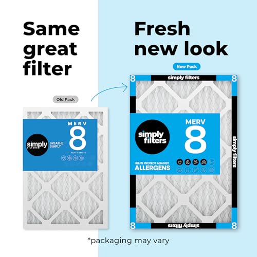 Simply 20x20x1 MERV 8 Air Filters - 6 Pack for HVAC Systems