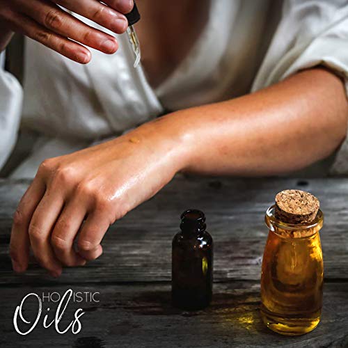 Small Essential Oil Dropper Tops ? 6?Pack Bent Glass & Rubber Bulbs ? Fits 5ml Bottles (Boston Round 18/415) ? Leak-Proof & Reusable ? Great for Thicker Oils & DIY Blends