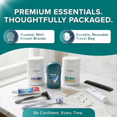 Men's 12-Piece Travel Toiletry Kit - Premium Grooming Essentials