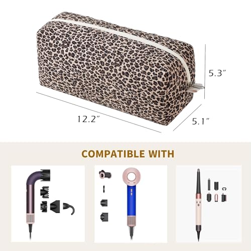 Quilted Cotton Hair Dryer Organizer Bag with Compartments