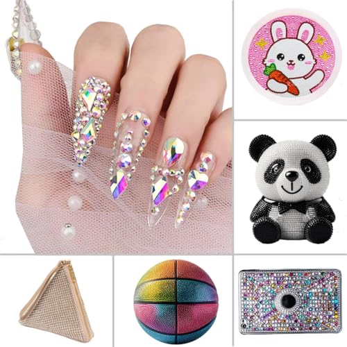 Kzkcy SS20 Hotfix Flatback Rhinestones 1440PCS Mixed Colors for Nail Art