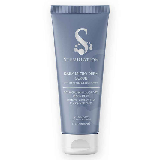 Stemulation Daily Micro Derm Scrub - Gentle Exfoliator Scrub For Face And Body - Aloe Based Antioxidant Complex For Refined Healthy Skin