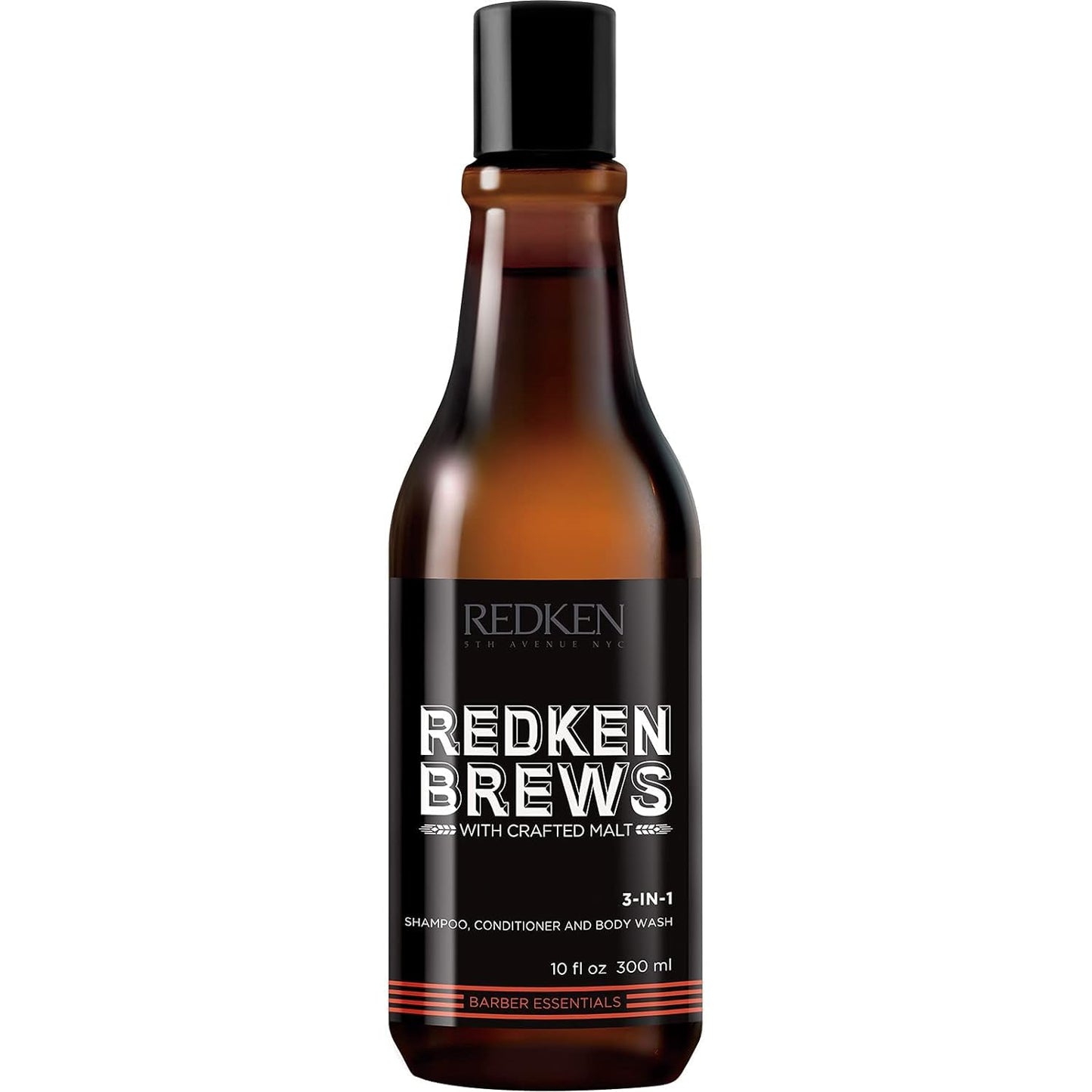 Redken Brews 3-In-1 Men's Shampoo, Conditioner and Body Wash - Multi-Purpose Hair & Body Cleanser For Men - Moisturizes & Hydrates, All-In-One Soap, 10.1 Fl Oz
