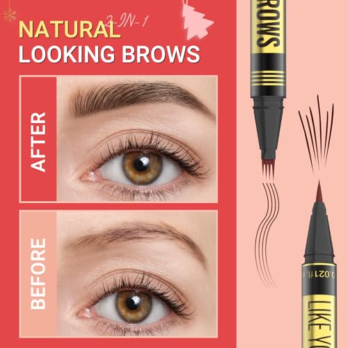 Microblading Eyebrow Pen 2-in-1 Dual-Ended Brown