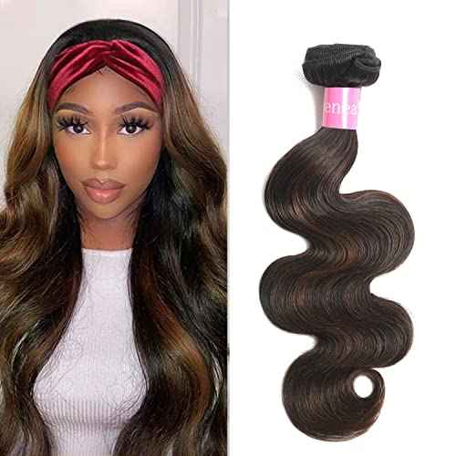 Lovena 10A Ombre Bundles Brazilian Virgin Hair, 1 Bundle, 18 Inch Body Wave, 100% Human Hair Extensions FB30 Color (FB30, 18 Inch)