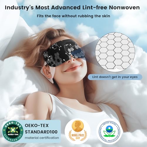 BeMyLady 21 Pack Steam Eye Mask for Dry Eyes, Eye Mask Warm Compress Graphene 45Mins, Moist Heated Eye Masks for Relaxe Deep Eye Muscle Dark Circles Puffiness Eye Bag, Travel Portable Business Office