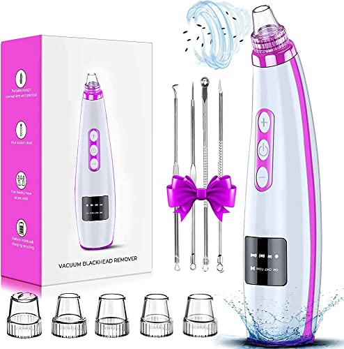 Pore Vacuum Blackhead Remover with 5 Suction Levels & Probes