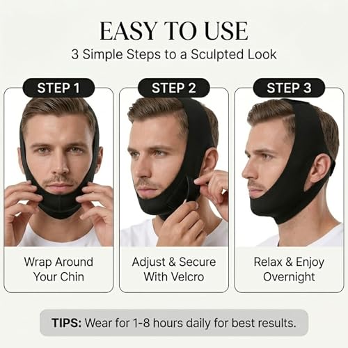 Collagen Jawline Strap for Men - Face Sculpt Wrap