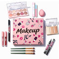 11-Piece Makeup Kit Set for Teens & Girls - Lipstick, Eyeshadow & Brushes