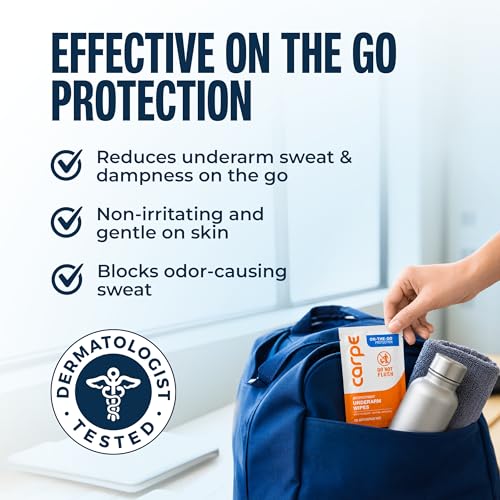 On-the-Go Antiperspirant Wipes - 15 Count for Sweat Relief