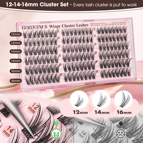 Goddvenus Wispy CC Curl Lash Clusters - DIY Eyelash Extensions