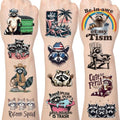 Raccoon Temporary Tattoos 200+ Pieces - 8 Sheets Party Favors