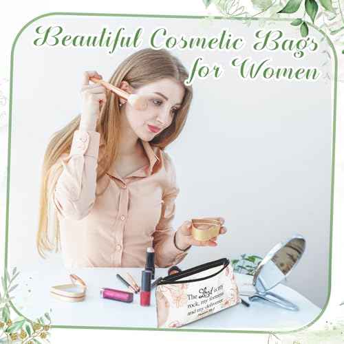 Talltalk 8 Pcs Christian Makeup Bag Bulk for Women Bible Verse Pencil Pouch Inspirational Religious Cosmetic Bag with Zipper Christian Gifts for Women Travel Christmas Birthday Party(Colorful Pattern)