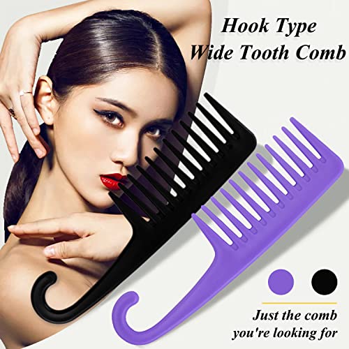 Large Wide Tooth Comb for Wet Curly Hair - 2PCS Detangling Brush