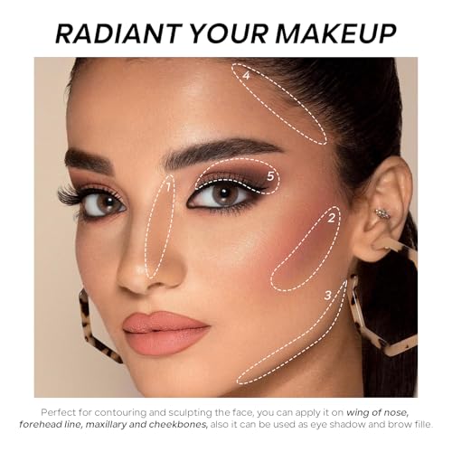 Contour Powder Palette - Matte Face Sculpting, 3 Shades