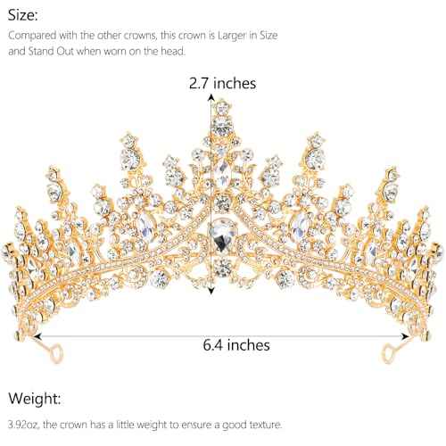 TOBATOBA Birthday Queen Sash and Crown for Women - Gold Rhinestone Tiara and Sash Set for Birthday Decorations Outfits for Women