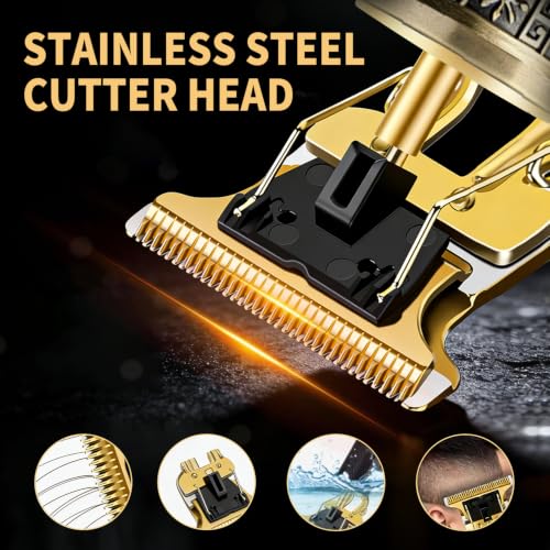 Professional Cordless Hair Trimmer for Men with 4 Guide Combs